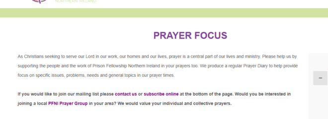 PF Northern Ireland Prayer Focus